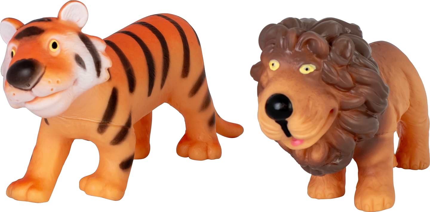 Іграшка для ванної Baby Team Тварини сафарі 2 шт. (8755_набір з левом)