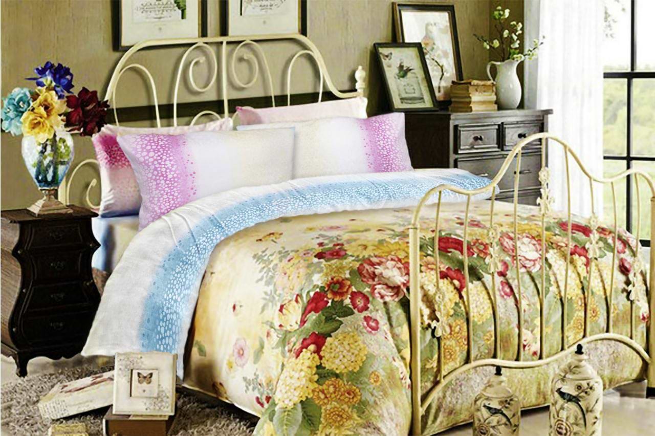 Комплект постельного белья Zastelli Привлекательность сатин 200х220 см зеленый (112670)