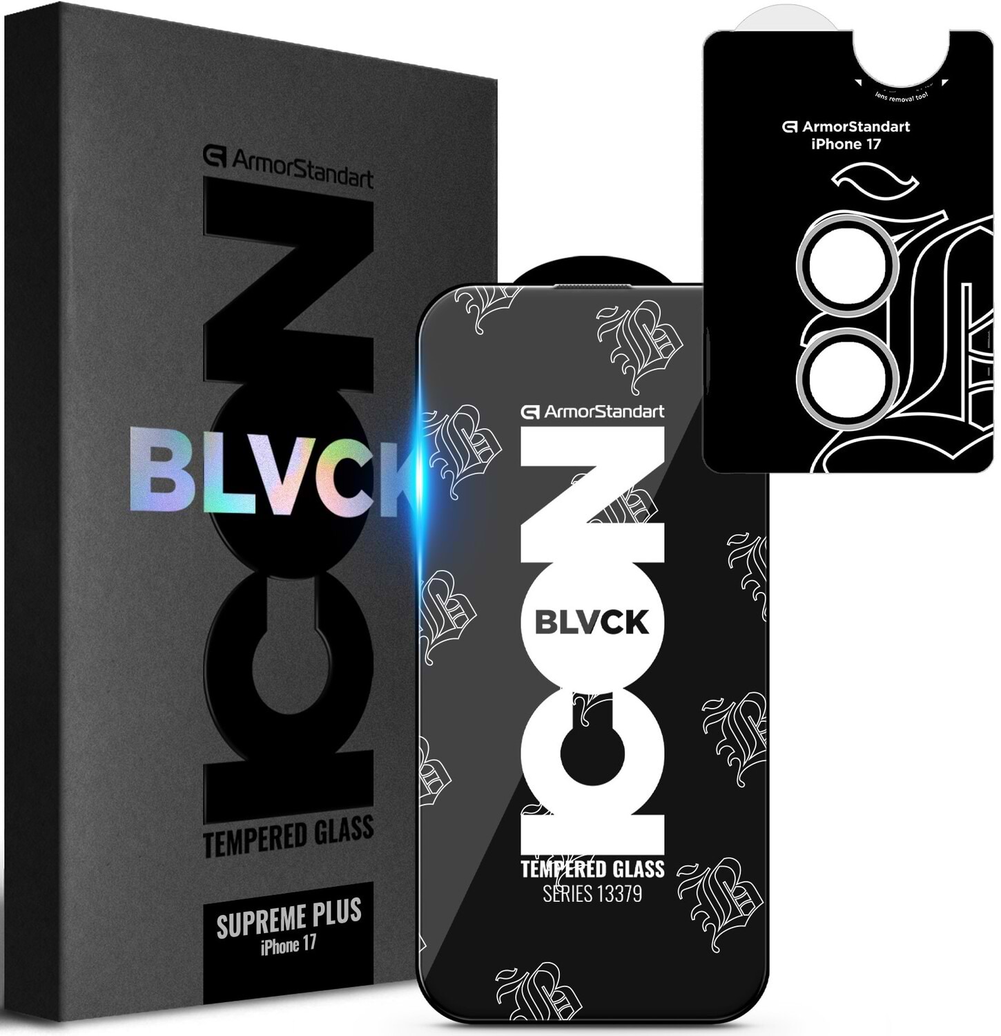 Защитное стекло для смартфона Armorstandart Supreme Plus Black Icon for Apple iPhone 17 (ARM87860)