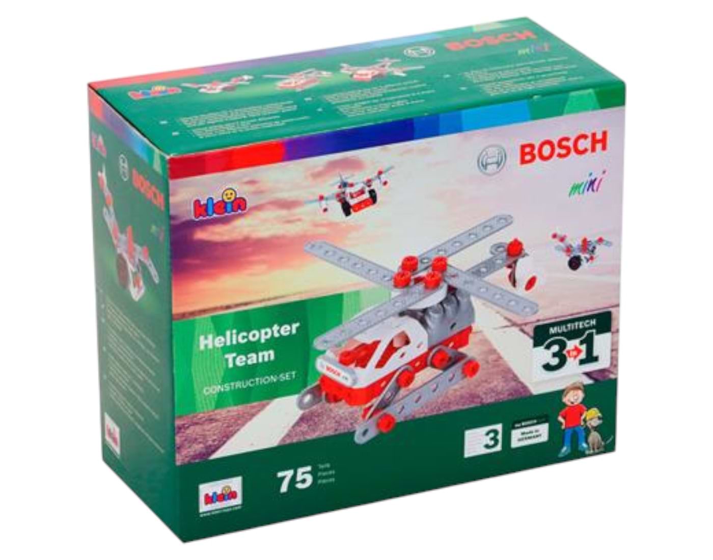 Пластиковий конструктор Klein Bosch Mini Команда гелікоптерів 3 в 1 (8791)