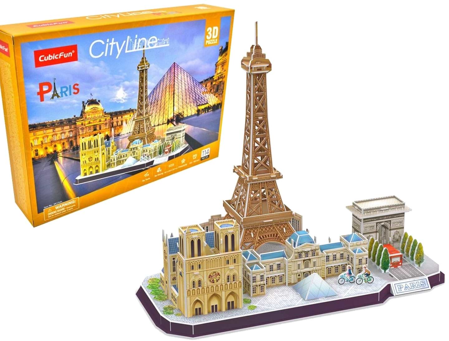 3D пазли Cubic Fun City Line "Париж" (MC254h)