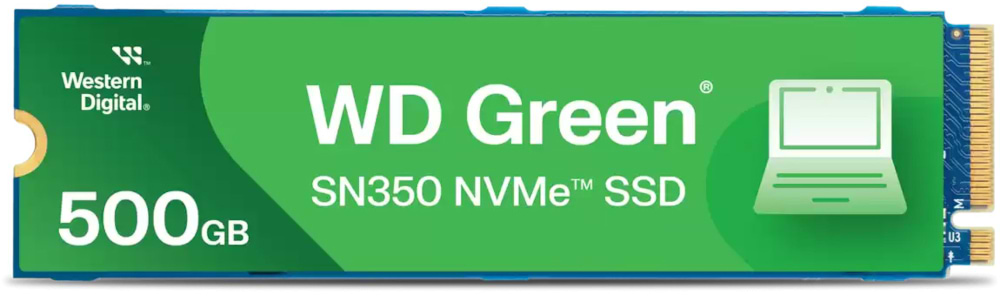 Жорсткий диск внутрішній WD SSD 500Gb SN350 NVMe (WDS500G2G0C) Green