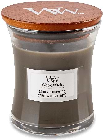 Фото - Свеча стекло Woodwick Mini Sand & Driftwood (Песок и коряги) 85г (98378E)