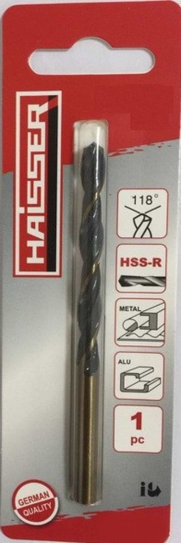 Фото - Свердло Haisser 6.0х57х93мм HSS-R ц/х ср. с. Кобальт покр (DIN 338) уп. 1 шт. блистер