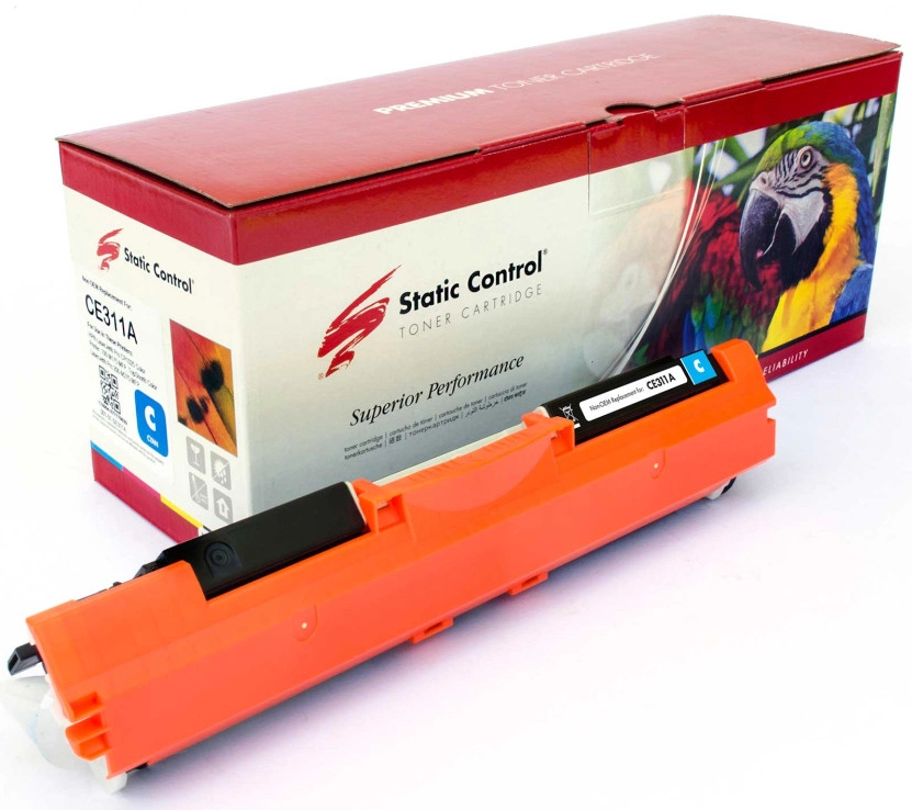 Картридж-тонер Static Control Parrot сумісний аналог HP CE311A (126A)/CF351A (130A), Canon 729 cyan (002-01-VU311A) - Фото 1