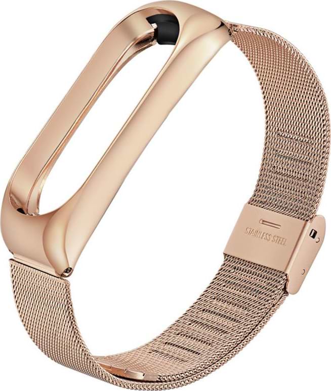 Ремешок для фитнес-браслета BeCover Metal for Xiaomi Mi Band 4/3 Rose Gold (704654) - Фото 1