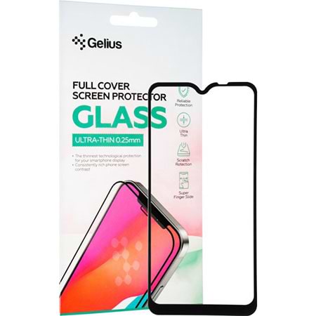 Защитное стекло для смартфона Gelius Full Cover Ultra-Thin 0.25mm for Samsung A107 (A10s) Black (88706)