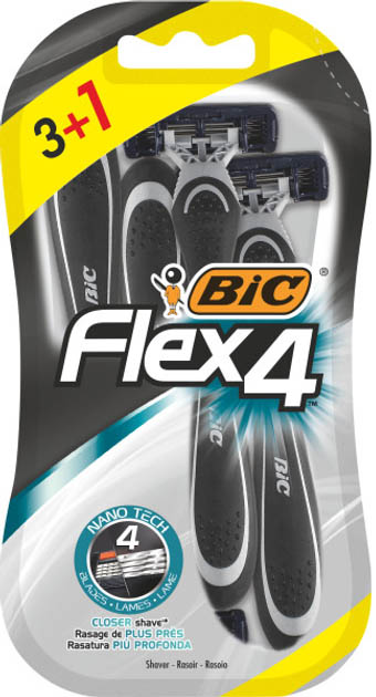 Станок чоловічий одноразовий BIC Flex 4 3+1 шт. (8880294)