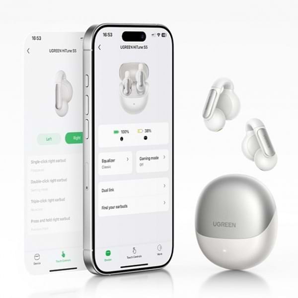 Фото - Навушники вкладиші бездротові TWS UGREEN HiTune S5 Open Wearable WS210  White (45761)