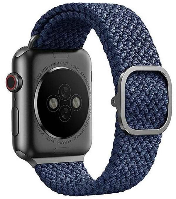 Фото - Ремінець для смарт-годинника Uniq Aspen Apple Watch 40/38/41mm Series 1/2/3/4/5/6/7/8/9/SE/SE2 Braided oxford blue (8886463676394)