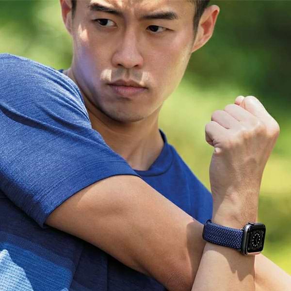 Фото - Ремінець для смарт-годинника Uniq Aspen Apple Watch 40/38/41mm Series 1/2/3/4/5/6/7/8/9/SE/SE2 Braided oxford blue (8886463676394)