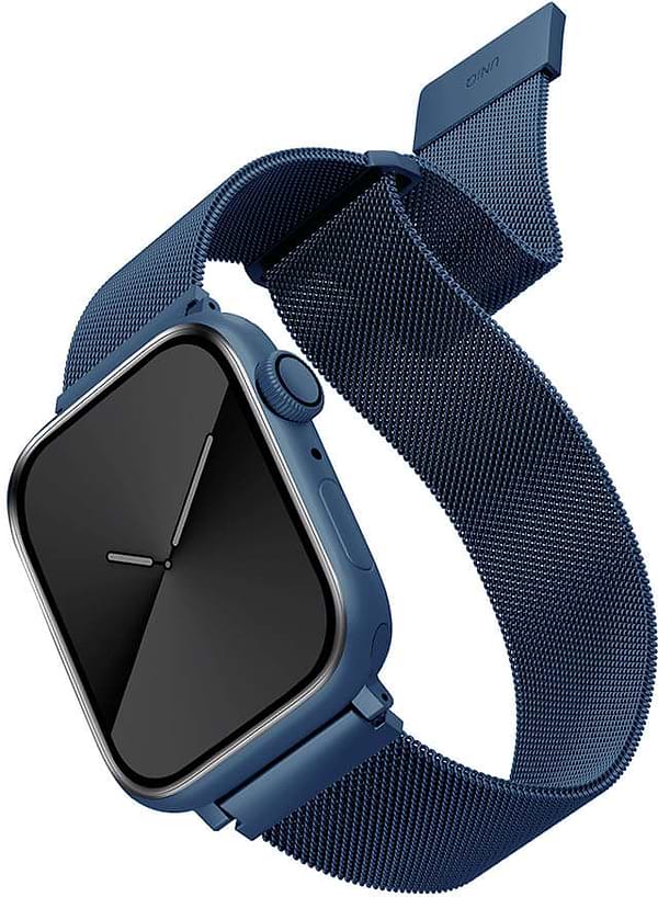 Фото - Ремінець для смарт-годинника Uniq Dante Apple Watch Series 1-9/SE/SE2 42/44/45mm Stainless Steel cobalt blue UNIQ-45MM-DANCBLU (8886463679197)