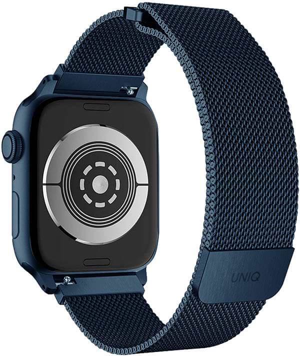 Фото - Ремінець для смарт-годинника Uniq Dante Apple Watch Series 1-9/SE/SE2 42/44/45mm Stainless Steel cobalt blue UNIQ-45MM-DANCBLU (8886463679197)