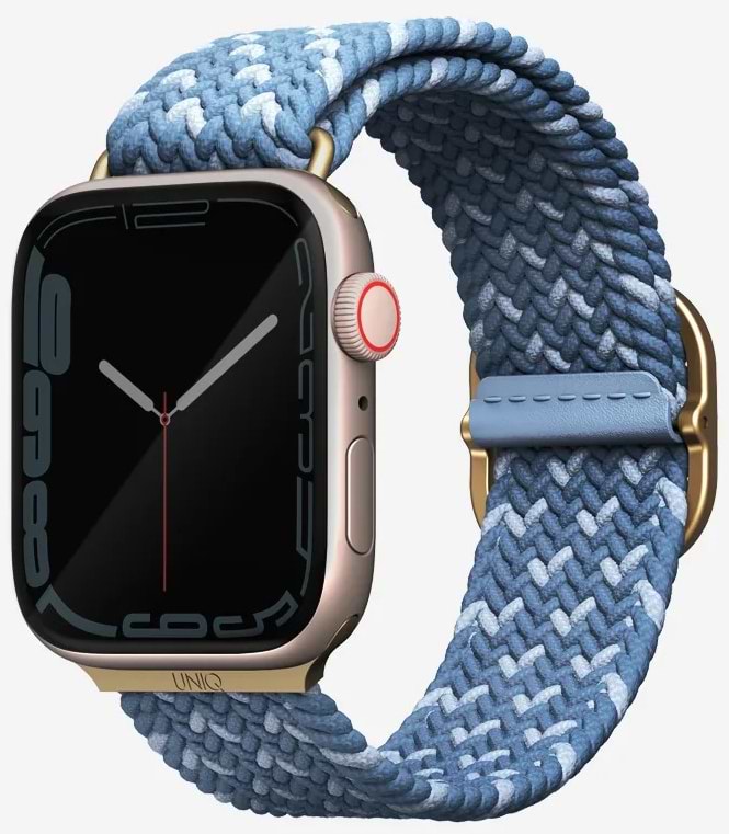 Ремінець для смарт-годинника Uniq Aspen Apple Watch 40/38/41mm Series 1/2/3/4/5/6/7/8/9/SE/SE2 Braided cerulean blue (8886463679463)