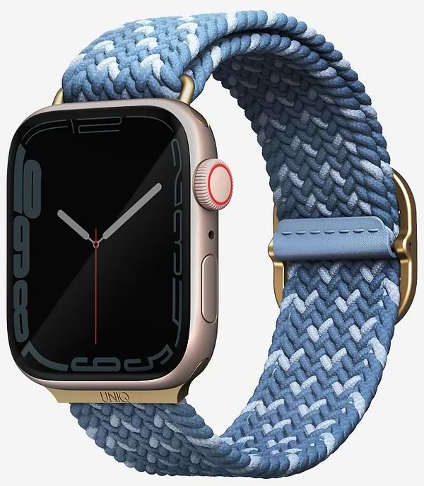 Фото - Ремінець для смарт-годинника Uniq Aspen Apple Watch 40/38/41mm Series 1/2/3/4/5/6/7/8/9/SE/SE2 Braided cerulean blue (8886463679463)