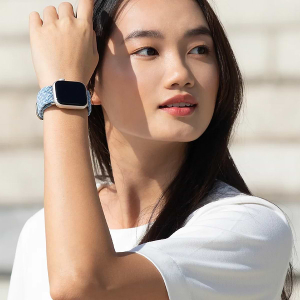 Фото - Ремінець для смарт-годинника Uniq Aspen Apple Watch 40/38/41mm Series 1/2/3/4/5/6/7/8/9/SE/SE2 Braided cerulean blue (8886463679463)