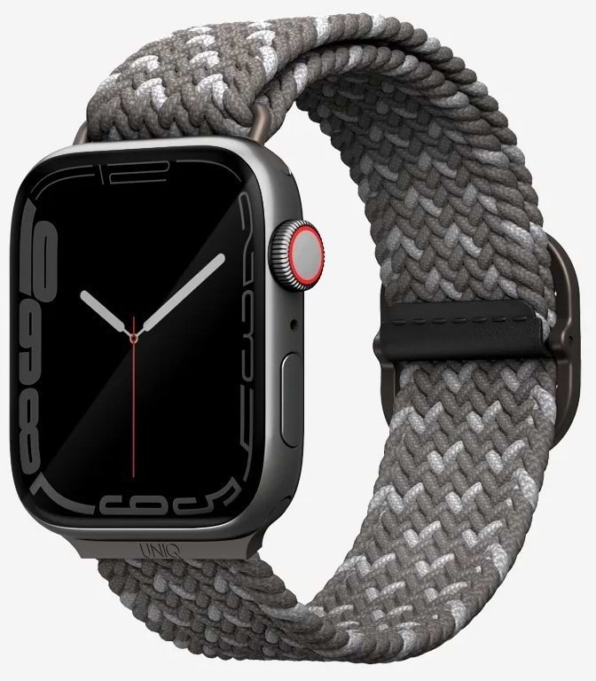 Ремешок для смарт-часов Uniq Aspen Apple Watch 44/42/45mm Series 1/2/3/4/5/6/7/8/9/SE/SE2 Braided pebble grey (8886463679494)
