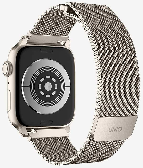 Фото - Ремінець для смарт-годинника Uniq Dante Apple Watch Series 1/2/3/4/5/6/7/8/9/SE/SE2 42/44/45mm Stainless Steel starlight (8886463679531)