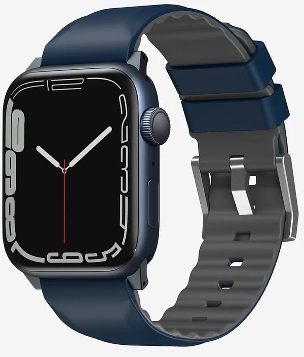 Фото - Ремінець для смарт-годинника Uniq Linus Apple Watch Series 1- 9/SE-SE3/Ultra-Ultra 3 42/44/45/49mm. Airosoft Silicone nautical blue UNIQ-45MM-LINUSBLU (8886463680919)