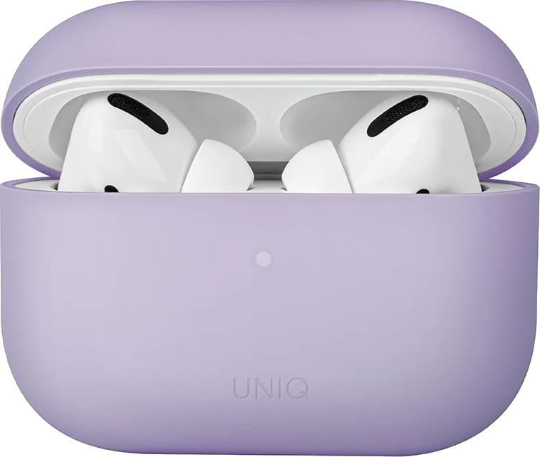 Чехол для наушников Uniq Lino AirPods Pro 2 gen Silicone (2022/2023) lilac lavender (8886463683569)
