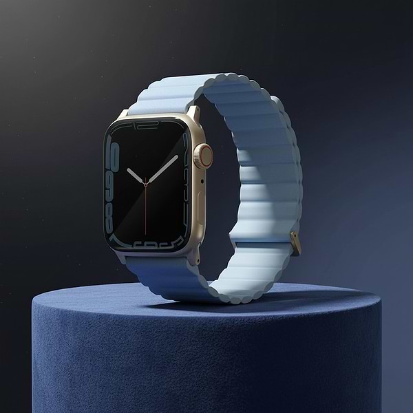 Фото - Ремінець для смарт-годинника Uniq Revix Premium Apple Watch Series 1-9/SE/SE2 38/40/41mm Edition Reversible Magnetic Leather arctic-soft blue (8886463684269)