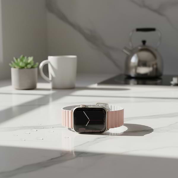 Фото - Ремінець для смарт-годинника Uniq Revix Premium Apple Watch Series 1-9/SE/SE2 38/40/41mm Edition Reversible Magnetic Leather blush pink-white (8886463684276)