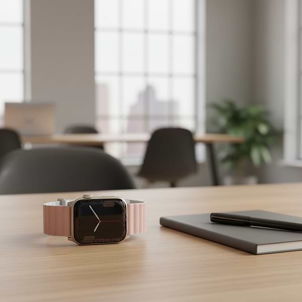 Фото - Ремінець для смарт-годинника Uniq Revix Premium Apple Watch Series 1-9/SE/SE2 38/40/41mm Edition Reversible Magnetic Leather blush pink-white (8886463684276)