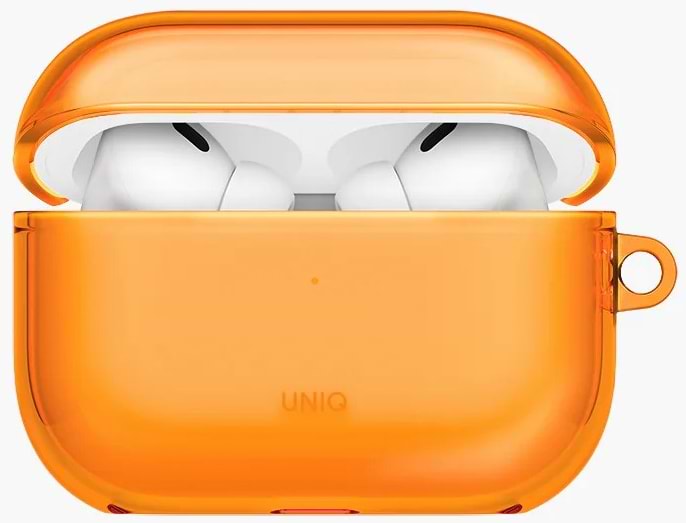 Чехол для наушников Uniq Glase for AirPods Pro 3 оранжевый GLSGCTR (8886463697177) - Фото 1