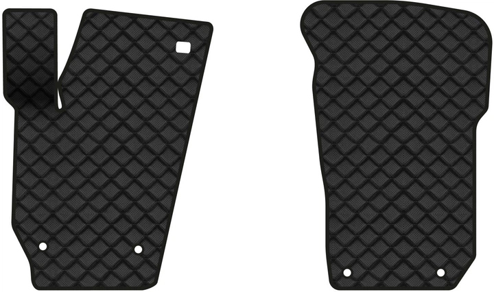 Коврики из экокожи в салон авто передние EVAtech для Fabia (5J) Skoda 2007-2014 2 поколение Combi EU (SK3217AF2AV4BBB)