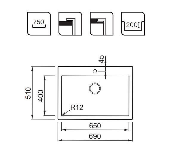 Фото - Мойка кухонная Elleci Compass 650