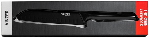 Фото - Ніж сантоку Vinzer Geometry Nero Line (89302)