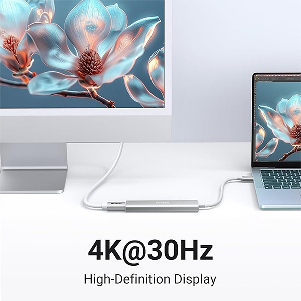 Фото - Хаб USB UGREEN SB3.0 Type-C HDMI/3xUSB3.0/Type-C/PD 100W CM478 5in1 (35580)