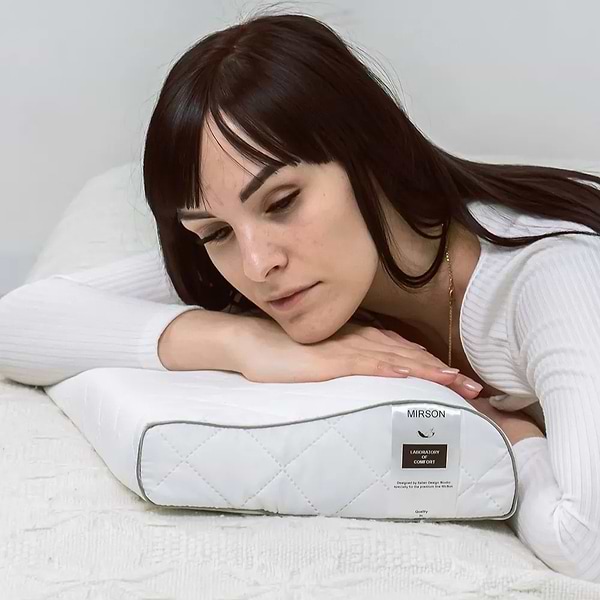 Фото - Подушка ортопедична MirSon №6125 Steep Line Silver Kiddy 50х29х5/8 (2200003262797)