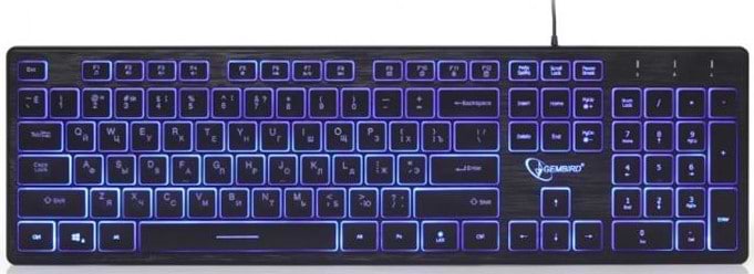 Клавиатура проводная Gembird KB-UML3-01-UA Black USB - Фото 1