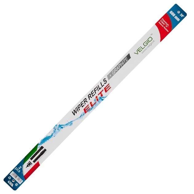 Змінна гумка для щітка склоочисника Velgio Elit 24/600 мм з металевими направляючими (89600)