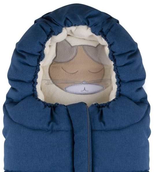 Фото - Конверт для коляски Nuvita 9605 Сuccioli Junior синий/кот/бежевый (NV9605CUCCIOLOJRELBLUE)