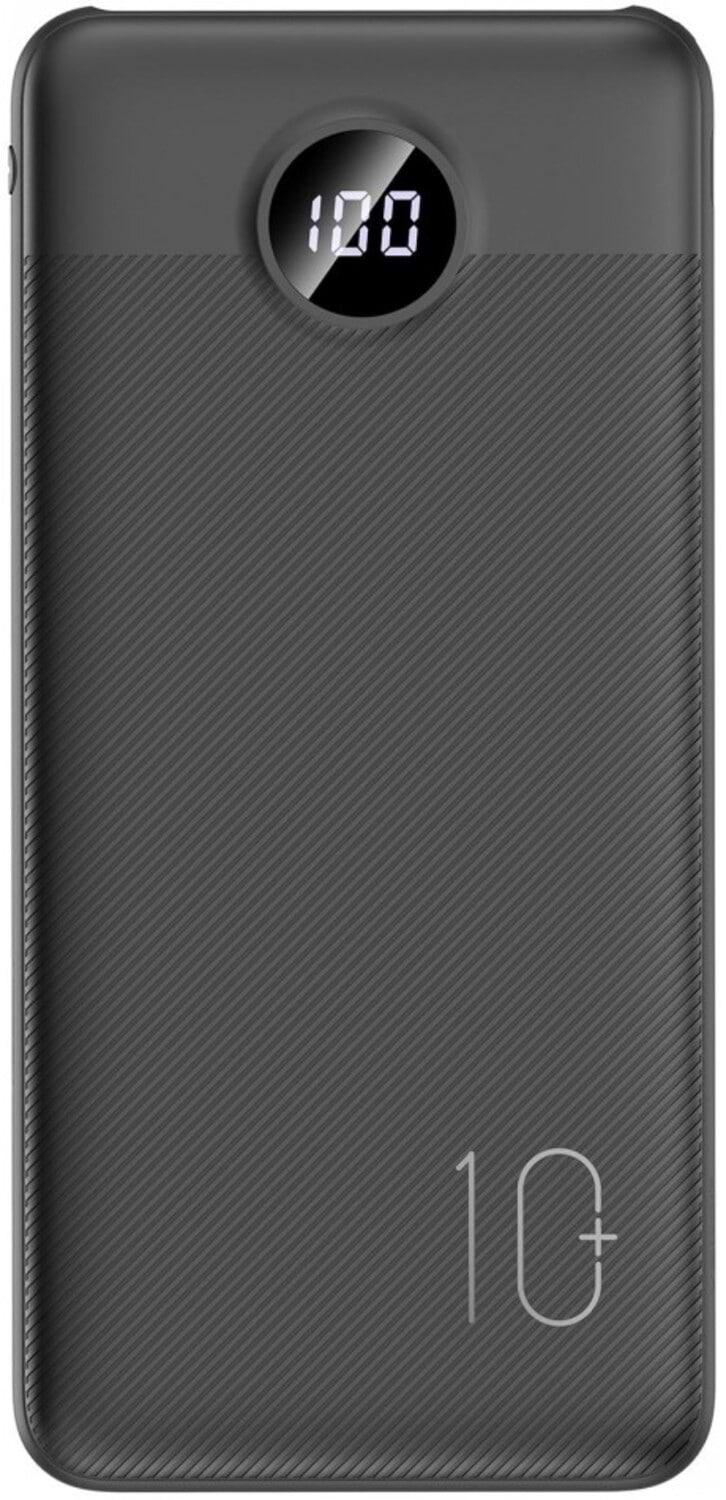 Батарея мобільна Veger L10S LCD Display PD QC3.0 20W 10000mAh Black W1105PD (6977525750021) - Фото 1