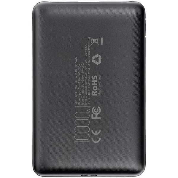 Фото - Батарея мобильная Veger S11 LCD Display PD QC3.0 22,5W 10000mAh Black W1140 (6970453554181)