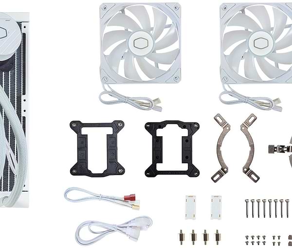 Фото - Водяна система охолодження Cooler Master MasterLiquid 240L Core ARGB White (MLW-D24M-A18PZ-RW)