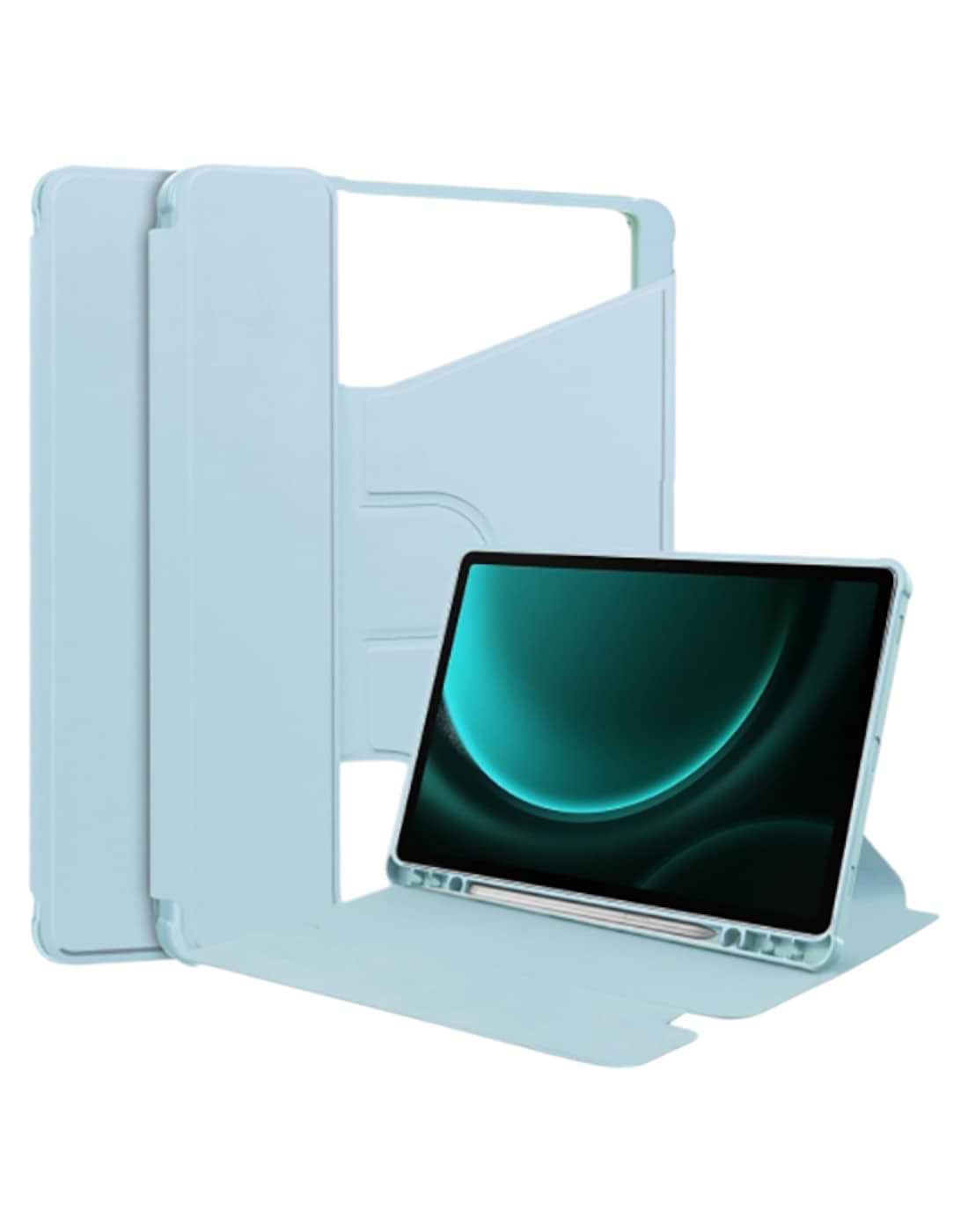Чехол для планшета BeCover 360° Rotatable for Samsung Galaxy Tab S9 Plus (SM-X810/SM-X816)/S9 FE Plus (SM-X610/SM-X616) 12.4'' Light Blue (710401) - Фото 1