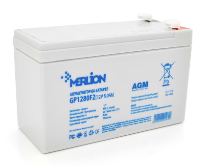 Акумулятор для ДБЖ Merlion 12 V 8,0 Ah (GP1280F2)