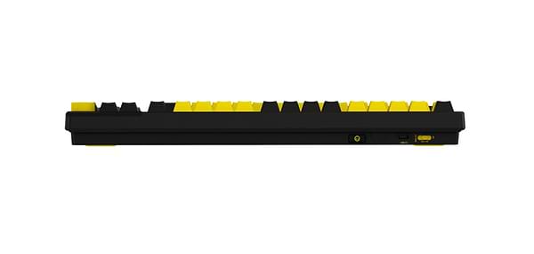 Фото - Клавиатура беспроводная игровая Lorgar KBP70TKLW Wireless TKL Mechanical Pro Black-Yellow (LRG-KBP70TKLW-YL-US)