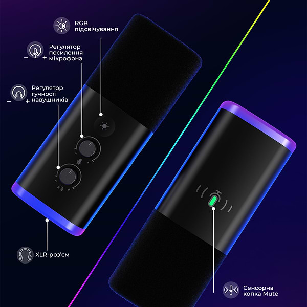 Фото - Мікрофон до комп'ютера Fifine AM8T USB/XLR Black