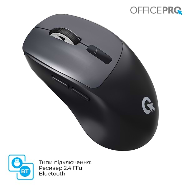 Фото - Мышь беспроводная OfficePro Silent Click Wireless Black (M398B)