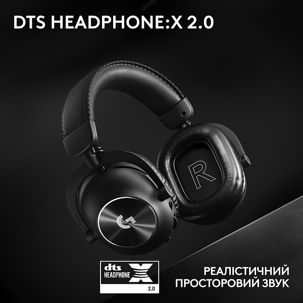 Фото - Гарнітура бездротова ігрова Logitech G PRO X 2 LightSpeed Wireless Black + Stand (991-000550)