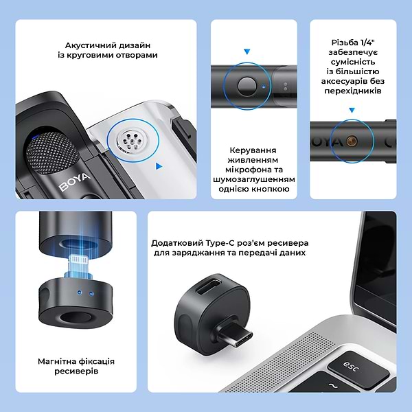 Фото - Микрофон для смартфона Boya Magic-05 Type-C Black