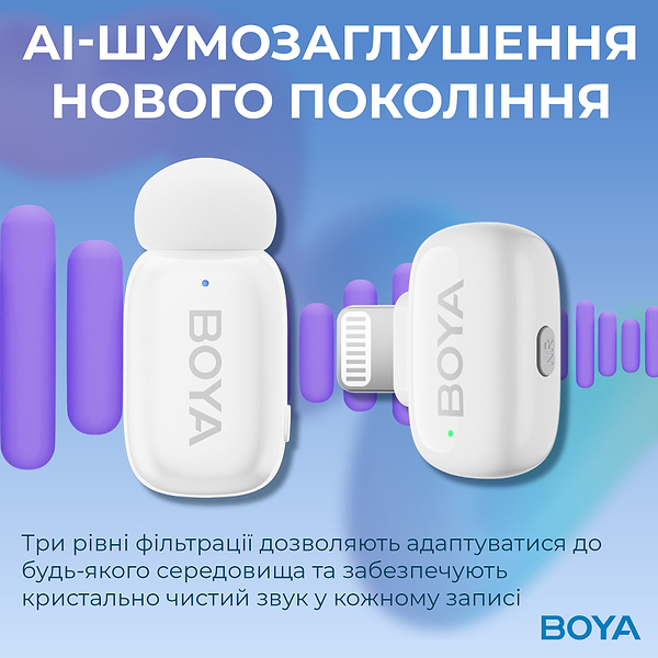 Фото - Мікрофон для смартфона Boya mini-13 Type-C/Lightning White