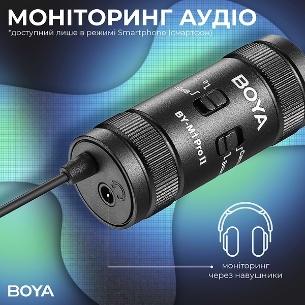 Фото - Микрофон для смартфона Boya BY-M1 Pro II Black