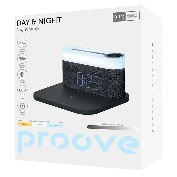 Фото - Ночник Proove с Беспроводной зарядкой Day & Night Dark Gray (PLDN05002005)