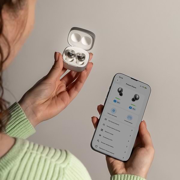 Фото - Наушники вкладыши беспроводные TWS Proove APP Charm silver (TWCH0001AP06)